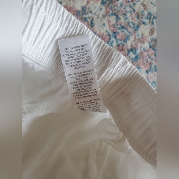 New Splendid Becka 100% Linen Shorts In White Classic Boho Summer Size S Beach - Picture 13 of 16